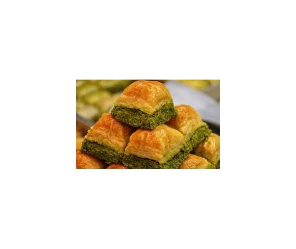 multilayered flaky pastry with walnuts, pistachios etc