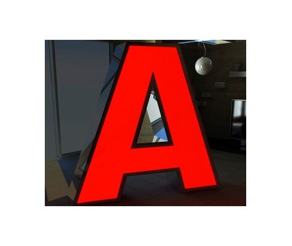 Vernezter Chromkasten - Buchstaben