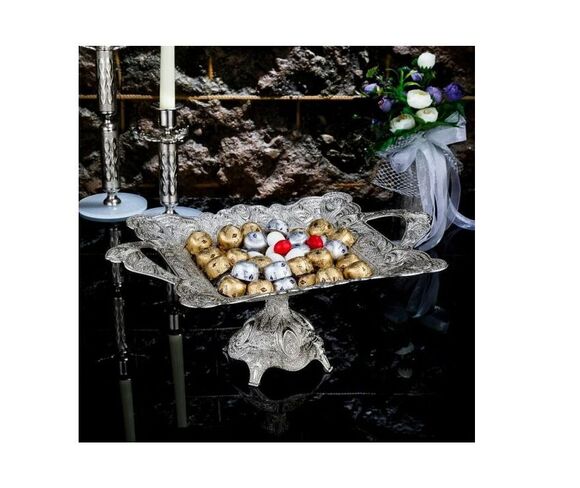 Large Silver Plated Rectangle Chocolate Snack Bowllll